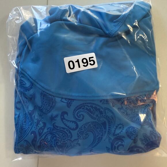 Lululemon Energy Tank Top Cornflower Baroque Blue Paisley Size 10 - Picture 7 of 7